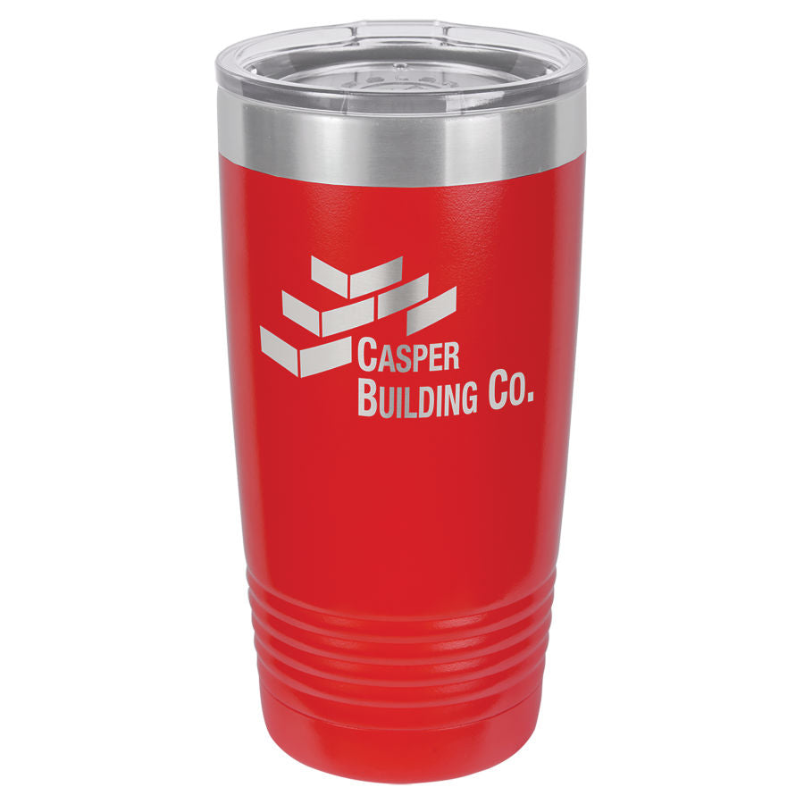 20oz Vacuum Insulated Tumbler - Engraved Powder Coated Stainless Steel Mug