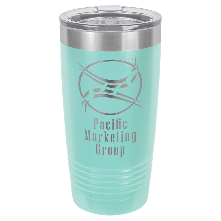20oz Vacuum Insulated Tumbler - Engraved Powder Coated Stainless Steel Mug