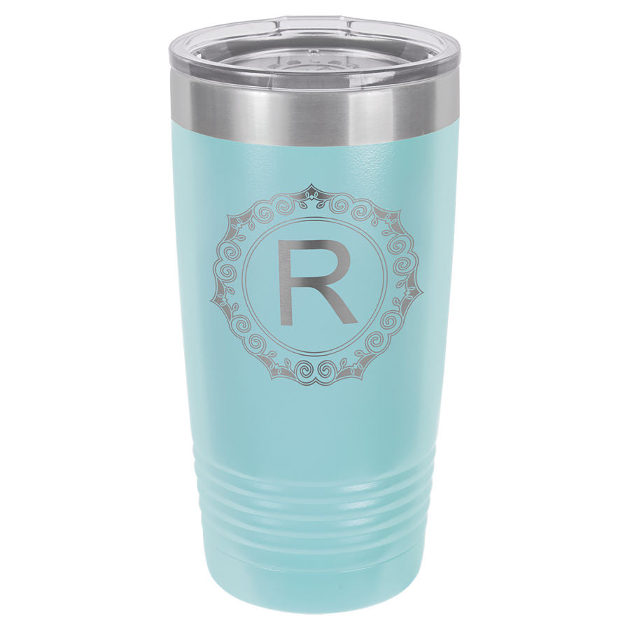 20oz Vacuum Insulated Tumbler - Engraved Powder Coated Stainless Steel Mug