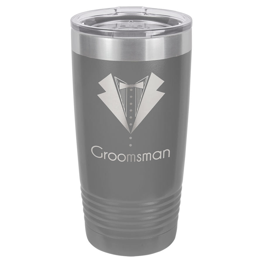 20oz Vacuum Insulated Tumbler - Engraved Powder Coated Stainless Steel Mug