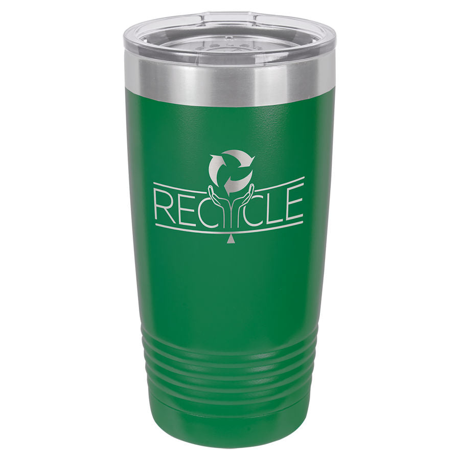 20oz Vacuum Insulated Tumbler - Engraved Powder Coated Stainless Steel Mug
