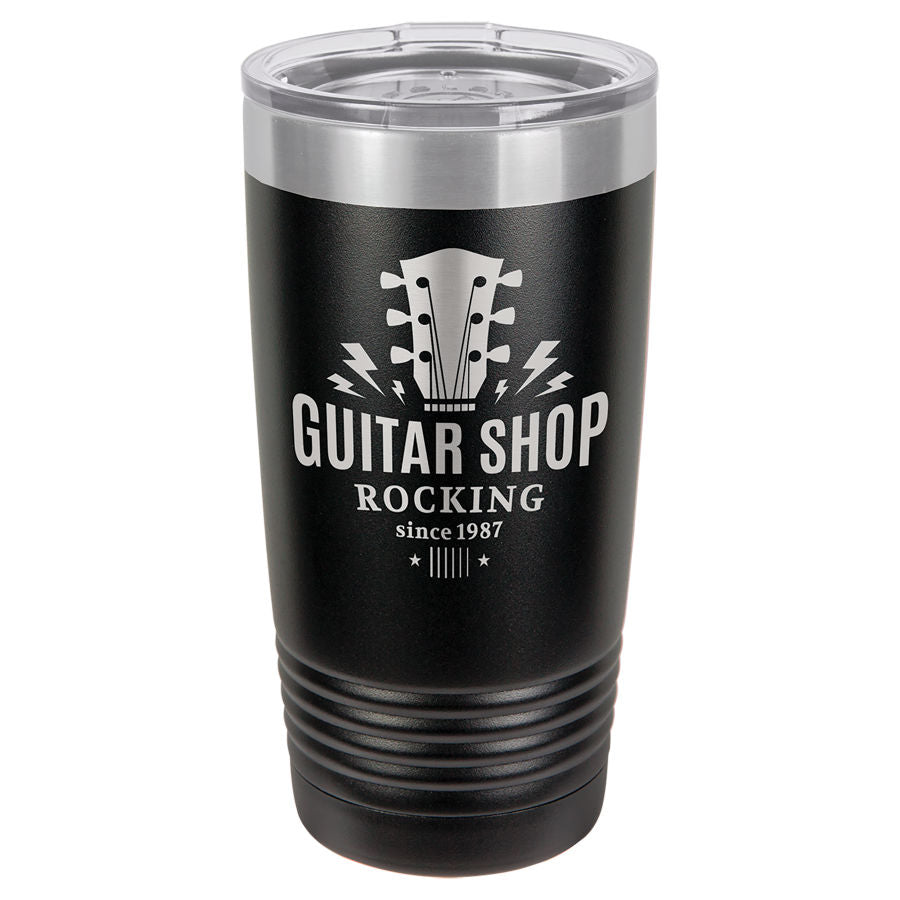 20oz Vacuum Insulated Tumbler - Engraved Powder Coated Stainless Steel Mug