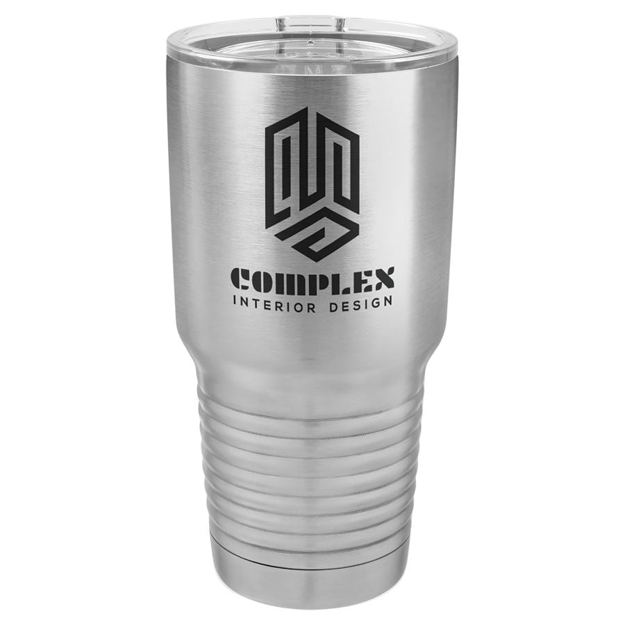30oz Vacuum Insulated Tumbler - Engraved Powder Coated Stainless Steel Mug