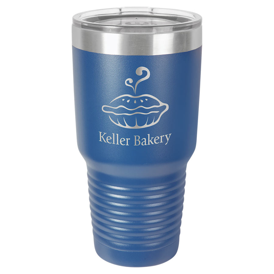 30oz Vacuum Insulated Tumbler - Engraved Powder Coated Stainless Steel Mug