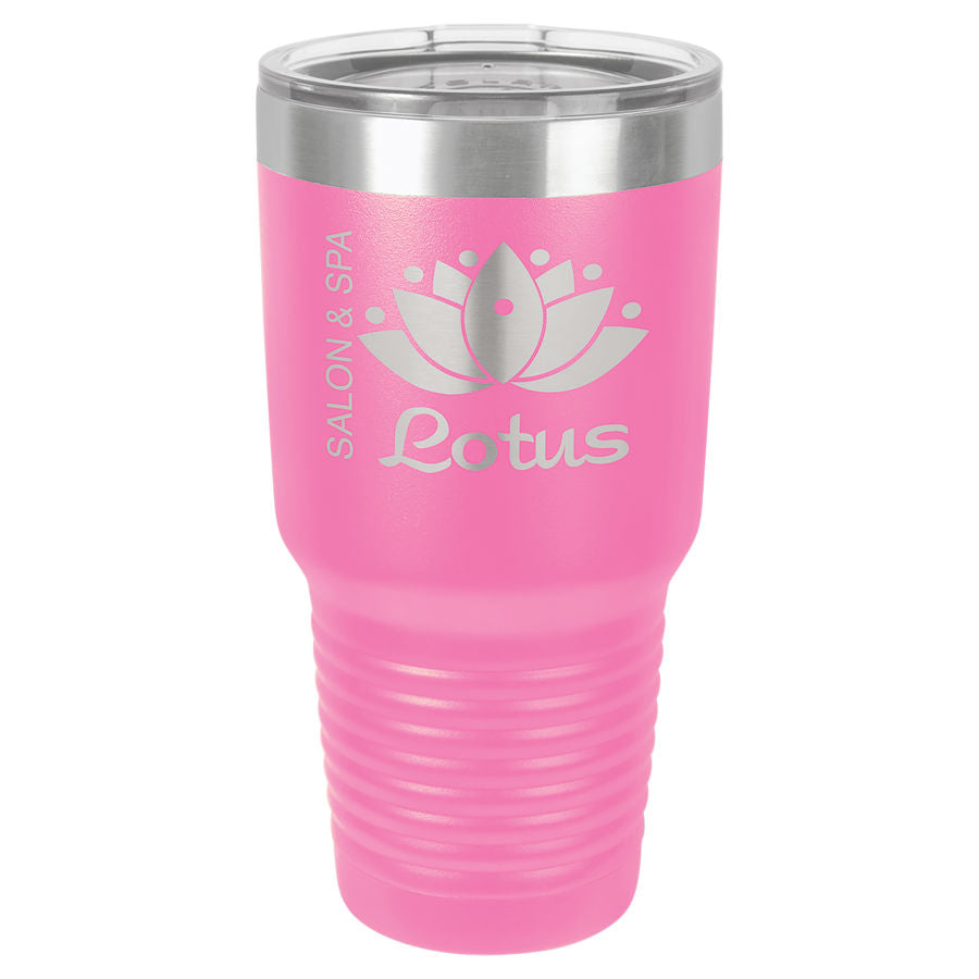 30oz Vacuum Insulated Tumbler - Engraved Powder Coated Stainless Steel Mug