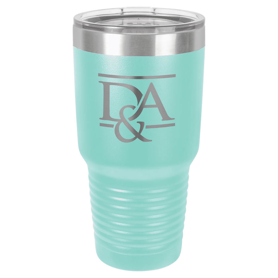 30oz Vacuum Insulated Tumbler - Engraved Powder Coated Stainless Steel Mug
