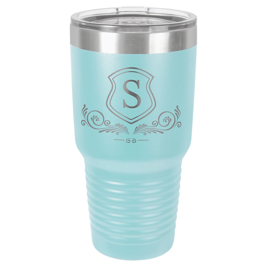 30oz Vacuum Insulated Tumbler - Engraved Powder Coated Stainless Steel Mug