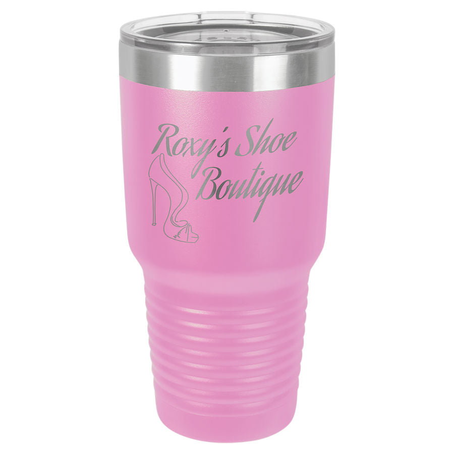 30oz Vacuum Insulated Tumbler - Engraved Powder Coated Stainless Steel Mug