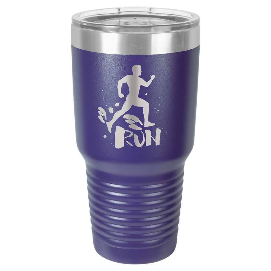 30oz Vacuum Insulated Tumbler - Engraved Powder Coated Stainless Steel Mug