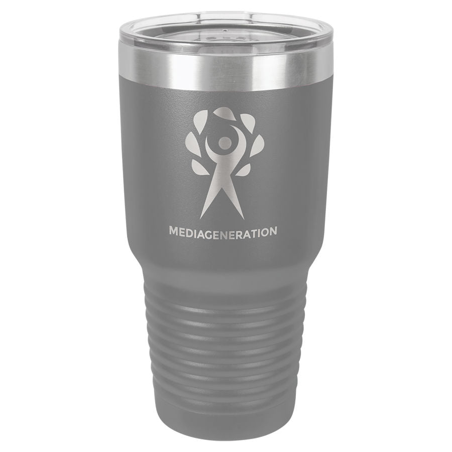 30oz Vacuum Insulated Tumbler - Engraved Powder Coated Stainless Steel Mug