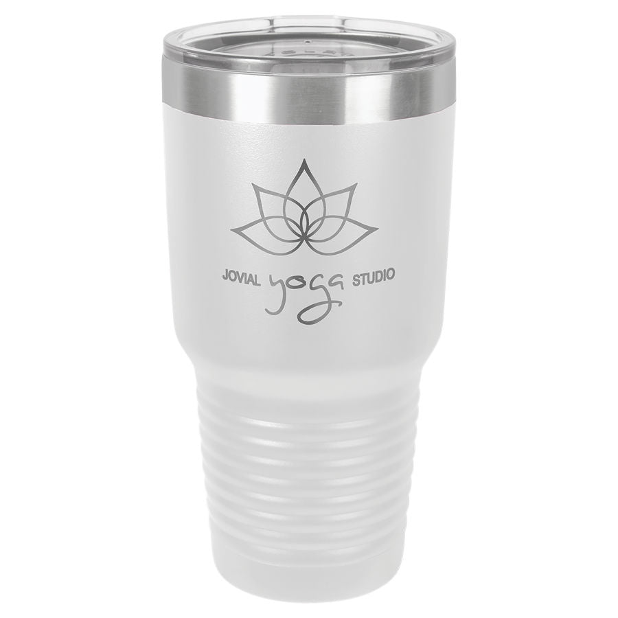 30oz Vacuum Insulated Tumbler - Engraved Powder Coated Stainless Steel Mug