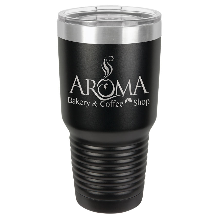 30oz Vacuum Insulated Tumbler - Engraved Powder Coated Stainless Steel Mug