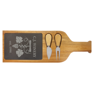 Acacia Wood/Slate Serving Board