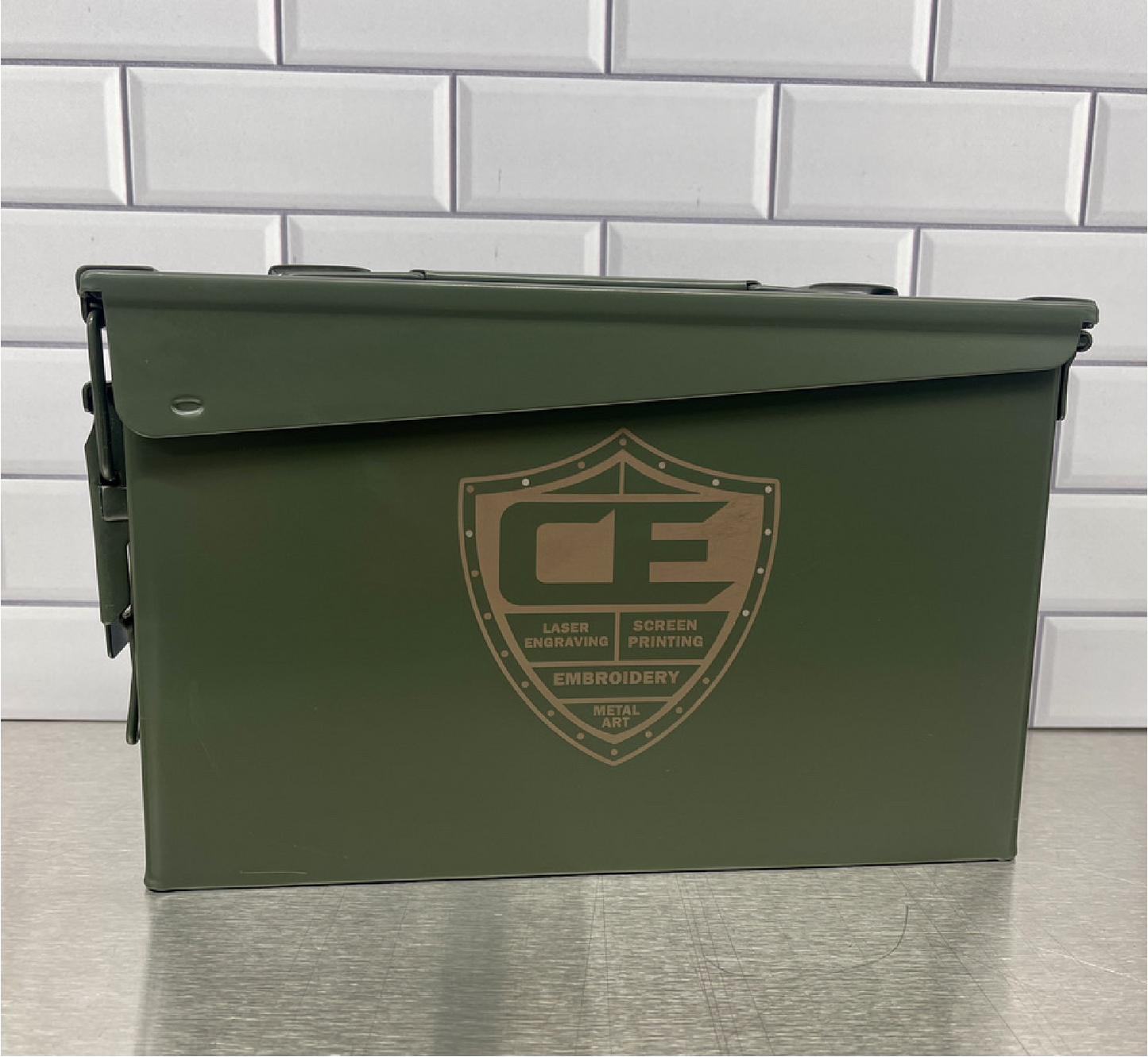 AMMO BOX WITH LASER ENGRAVED LASER OR TEXT