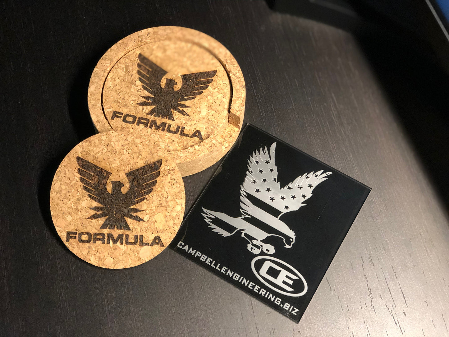 Cork Coasters (set of 4 with holder)