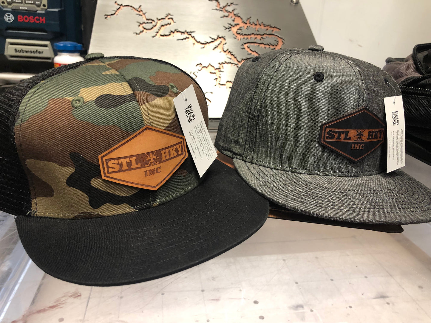Hats with Custom Leather Patch