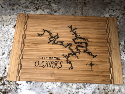 Lake of the Ozarks Bamboo Cutting Board